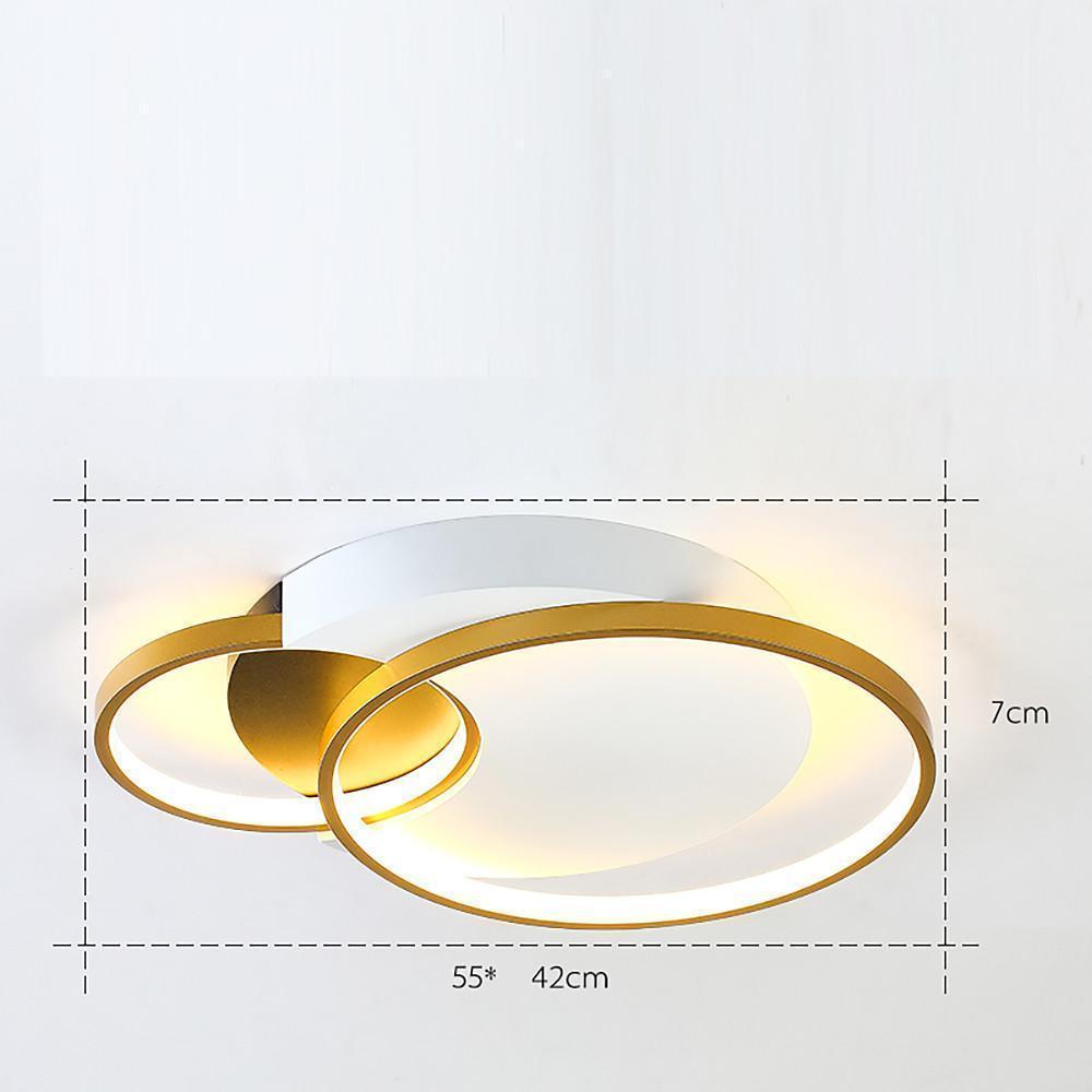 Nordic Geometric LED Flush Mount Ceiling Light - Metal & Acrylic