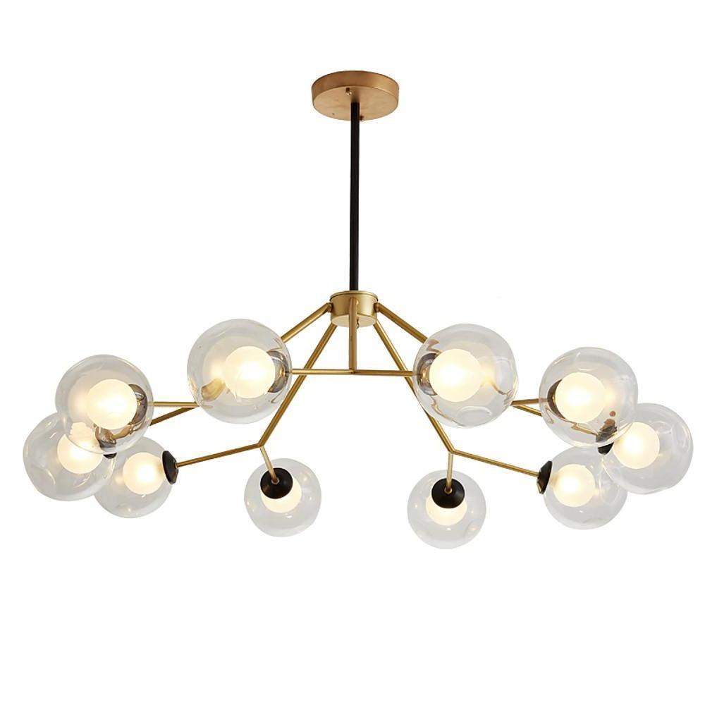 Modern Sputnik Glass Chandelier – 10-Light Nordic Pendant Lamp