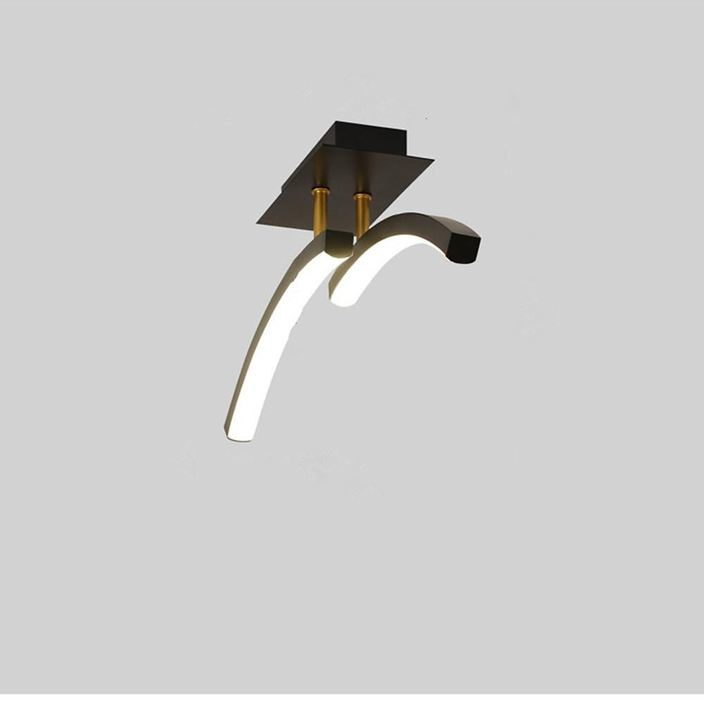 Arc Shaped Dimmable LED Flush Mount Ceiling Light - Modern Design