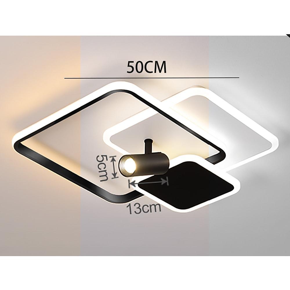 Modern 3-Square Metal LED Flush Mount Ceiling Light