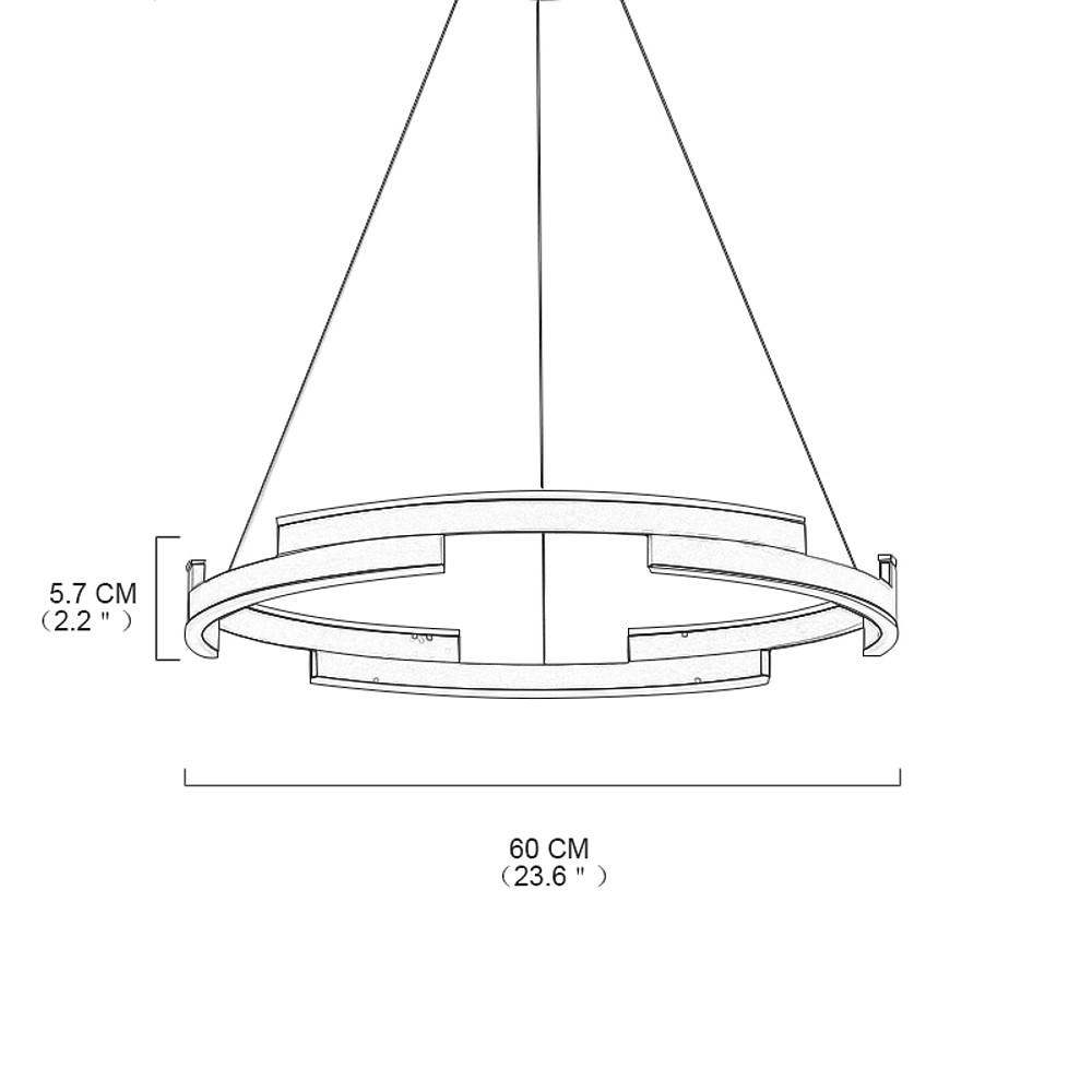 Modern Geometric Circle Pendant Light – Metal LED Chandelier