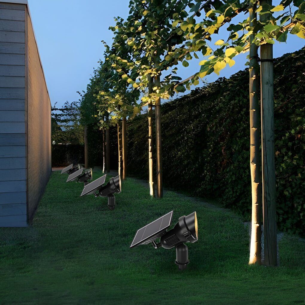 Adjustable Solar Spotlight with RGB Color Options for Outdoor Use