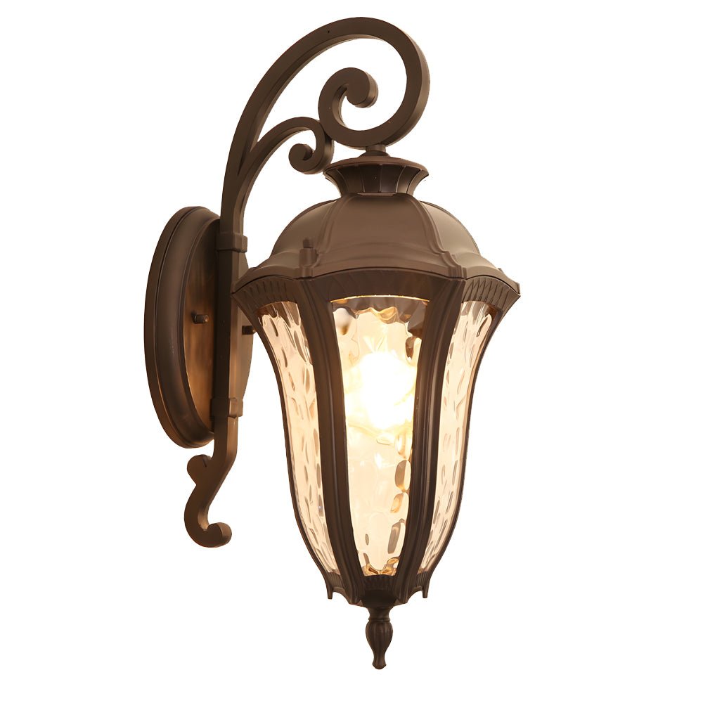 Modern Outdoor Wall Light - Die-Cast Aluminum with Textured Shade
