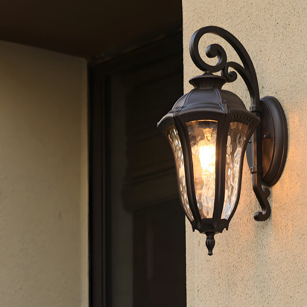 Modern Outdoor Wall Light - Die-Cast Aluminum with Textured Shade