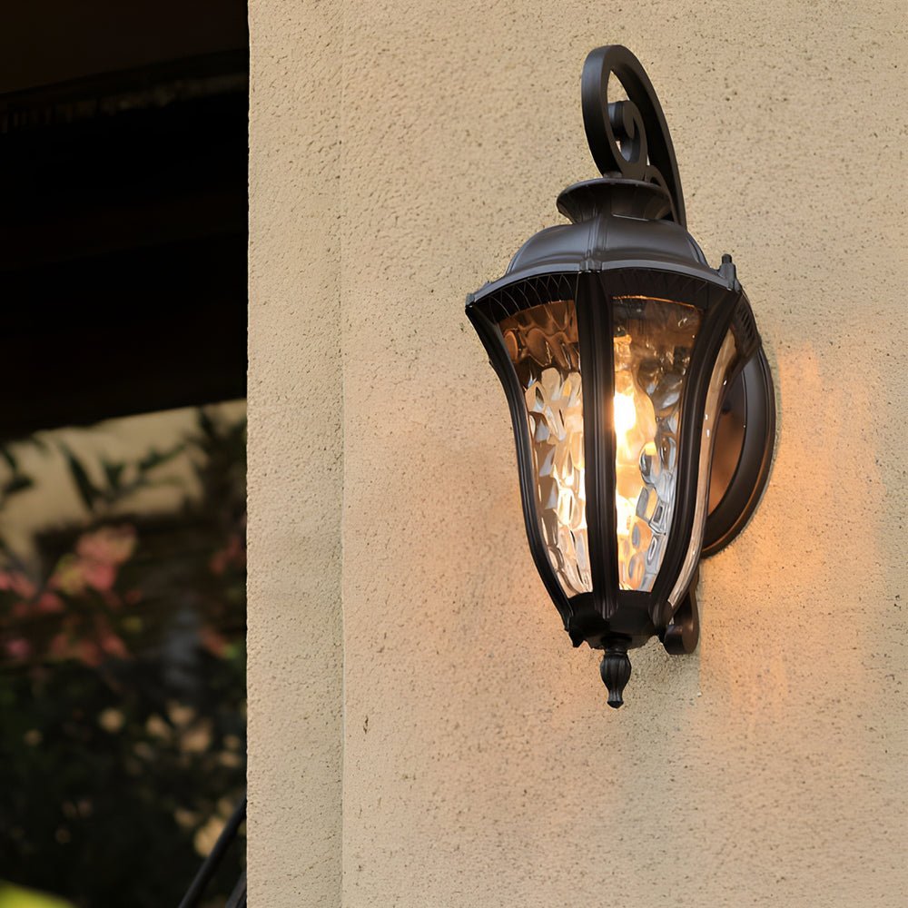 Modern Outdoor Wall Light - Die-Cast Aluminum with Textured Shade