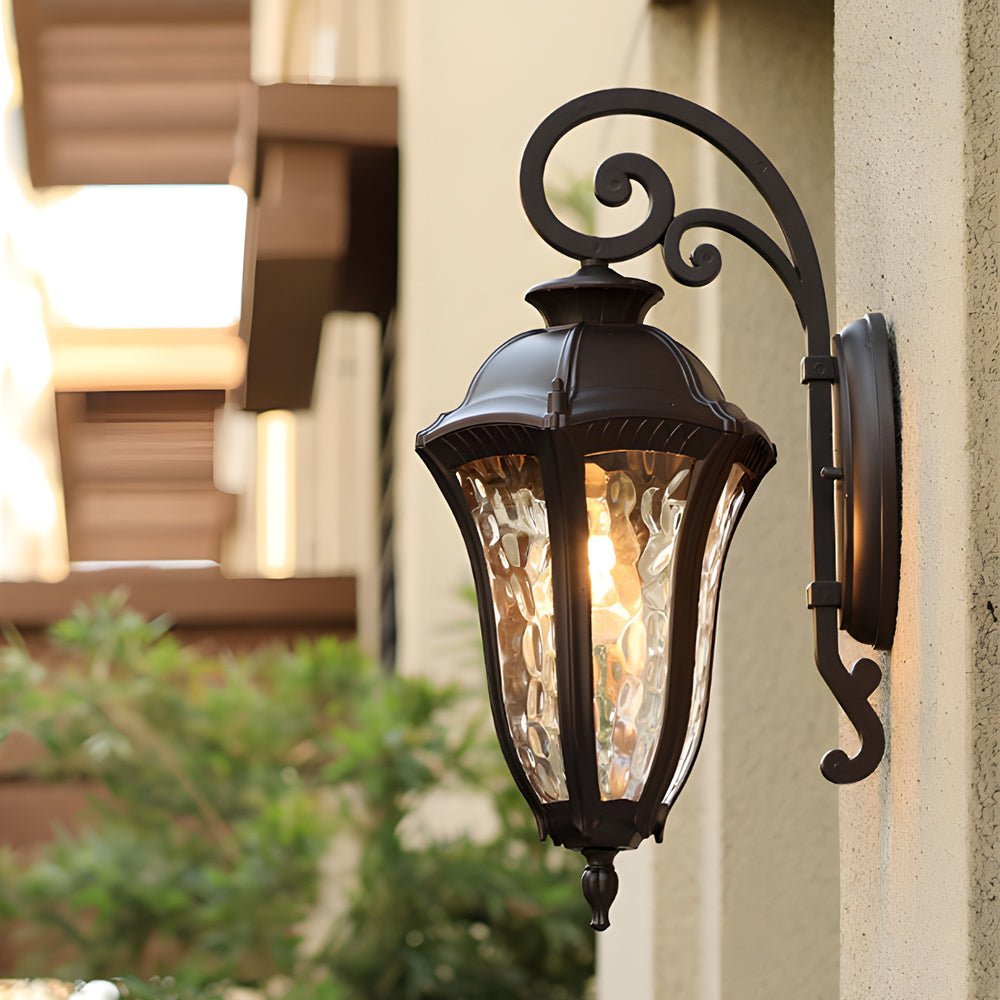 Modern Outdoor Wall Light - Die-Cast Aluminum with Textured Shade