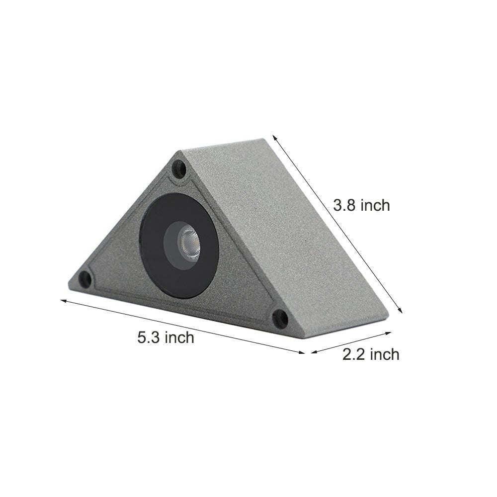 Modern Triangle LED Outdoor Step Light - Die-Cast Aluminum IP65
