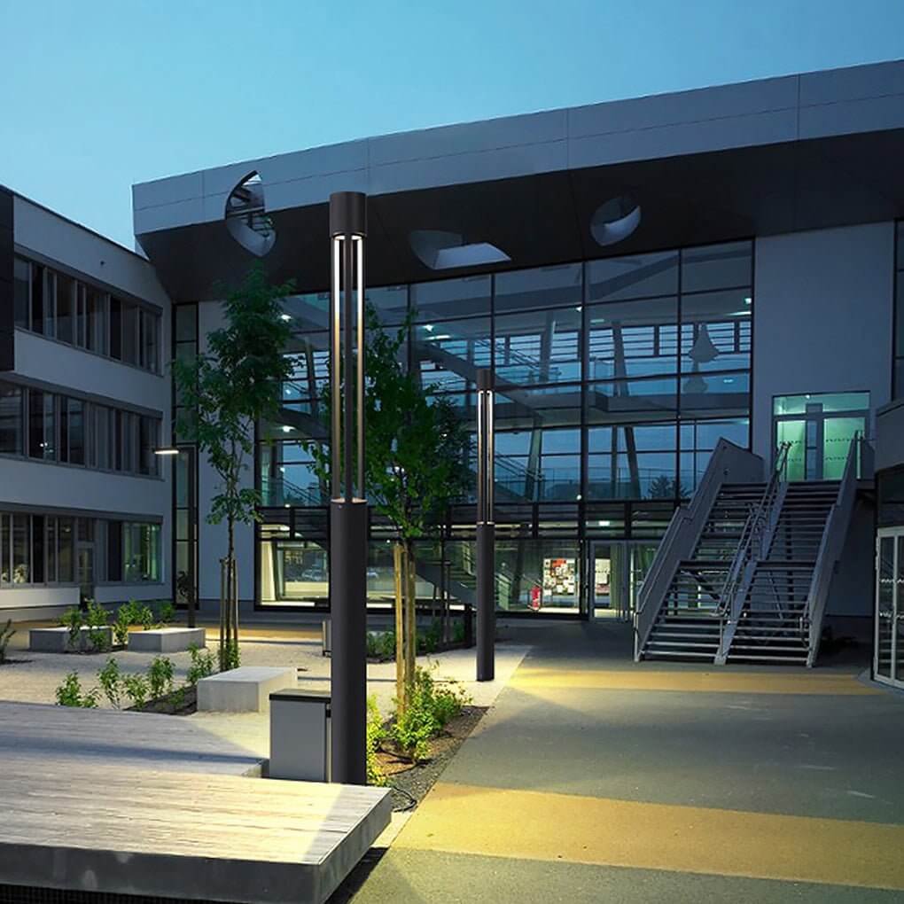 30W LED Bollard Light Modern Open Fixture Landscape Outdoor