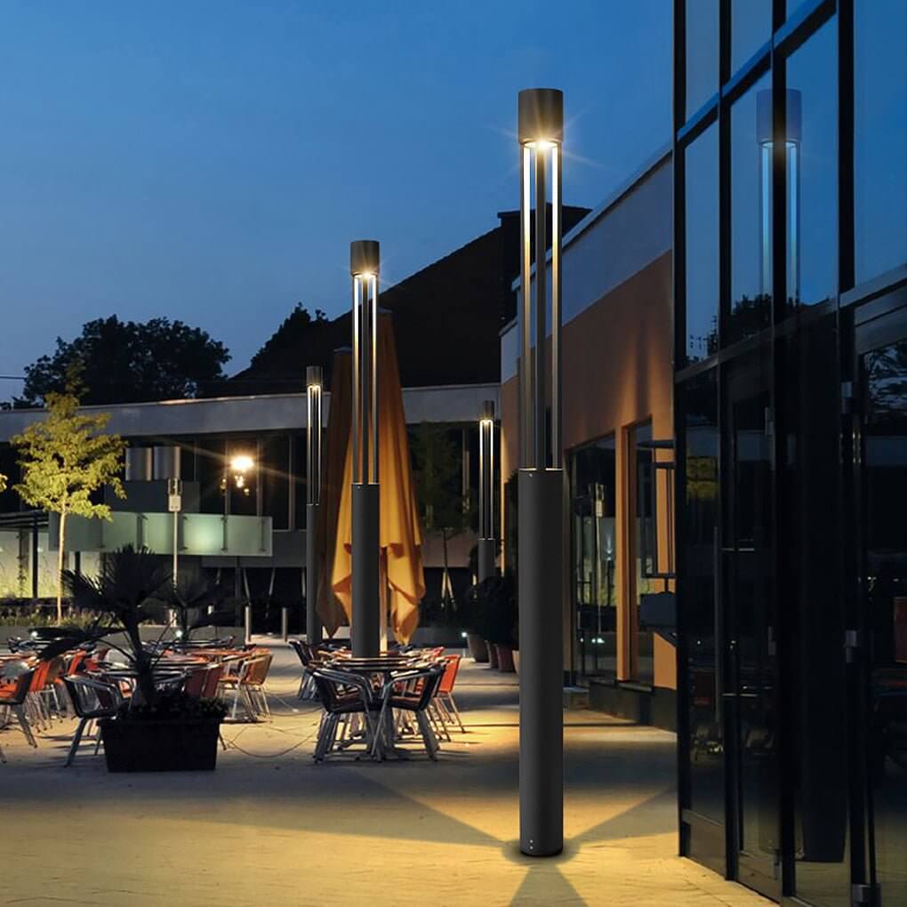 30W LED Bollard Light Modern Open Fixture Landscape Outdoor