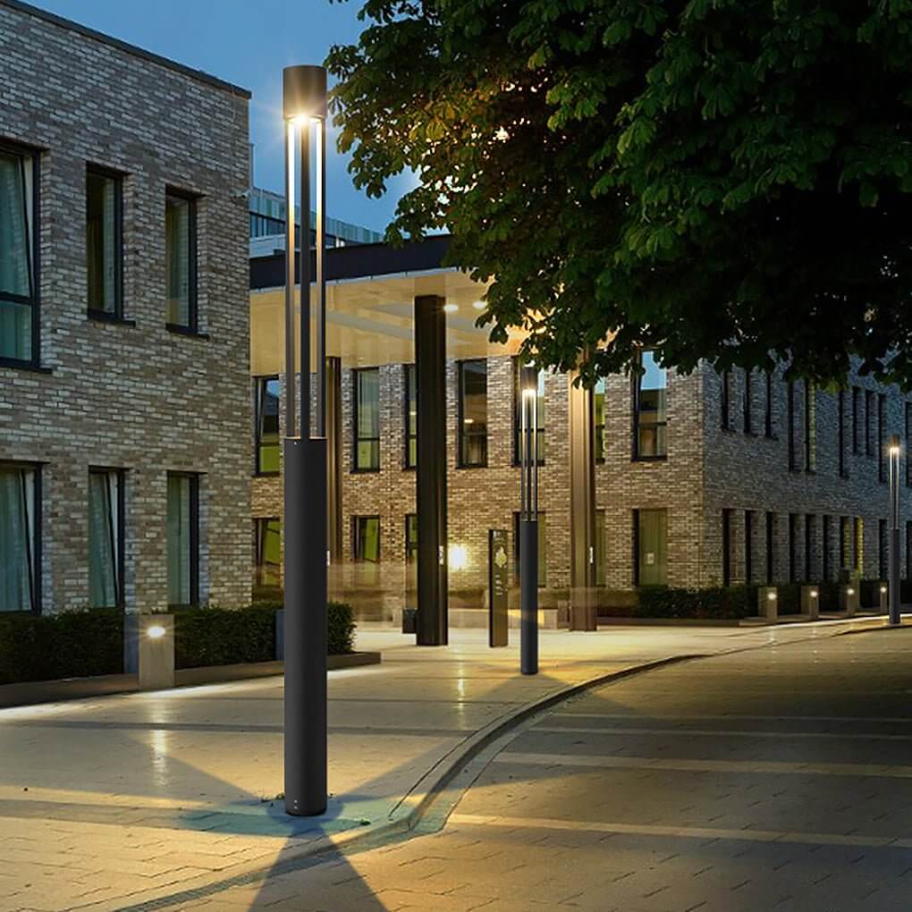 30W LED Bollard Light Modern Open Fixture Landscape Outdoor