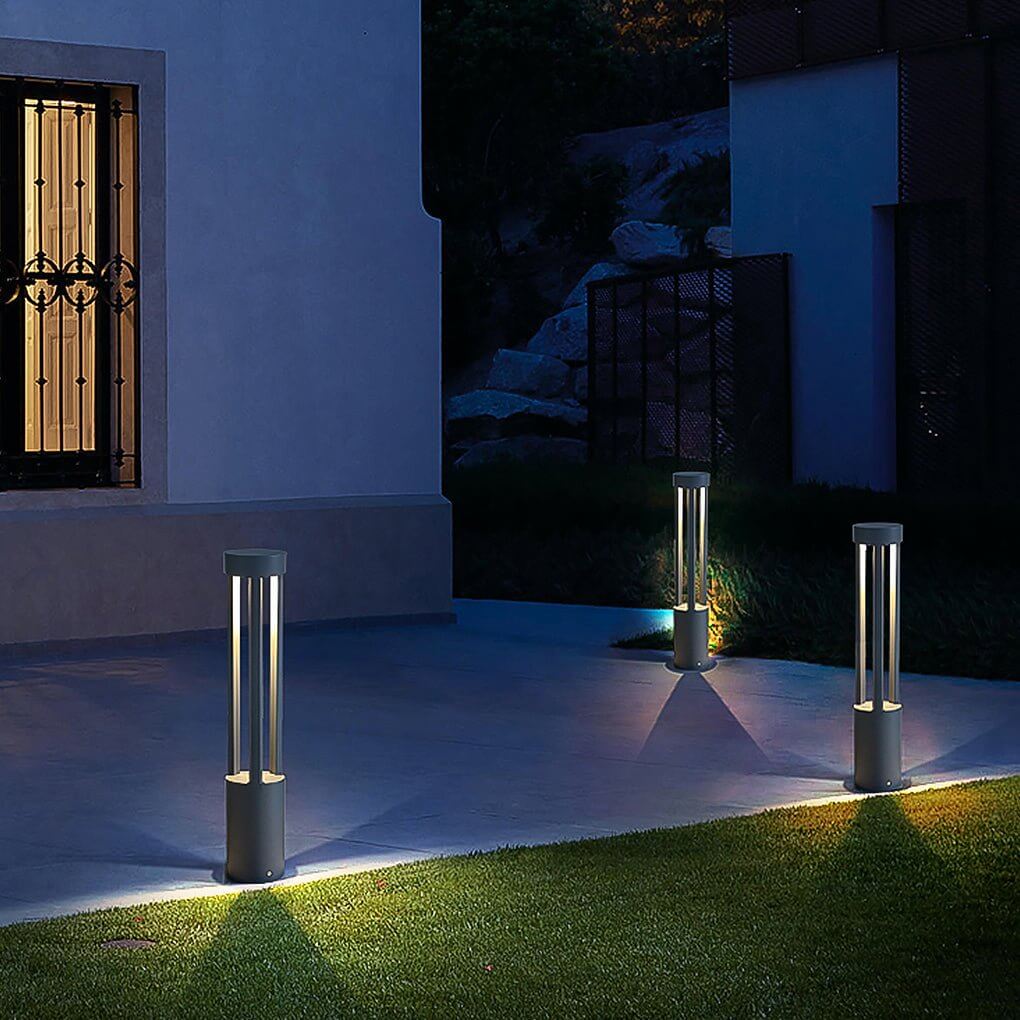 30W LED Bollard Light Modern Open Fixture Landscape Outdoor