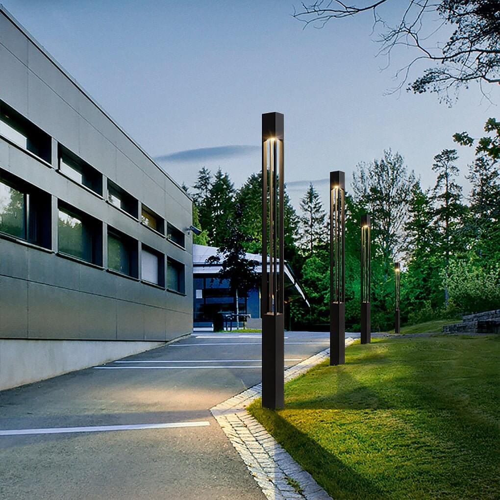 30W LED Bollard Light Modern Open Fixture Landscape Outdoor