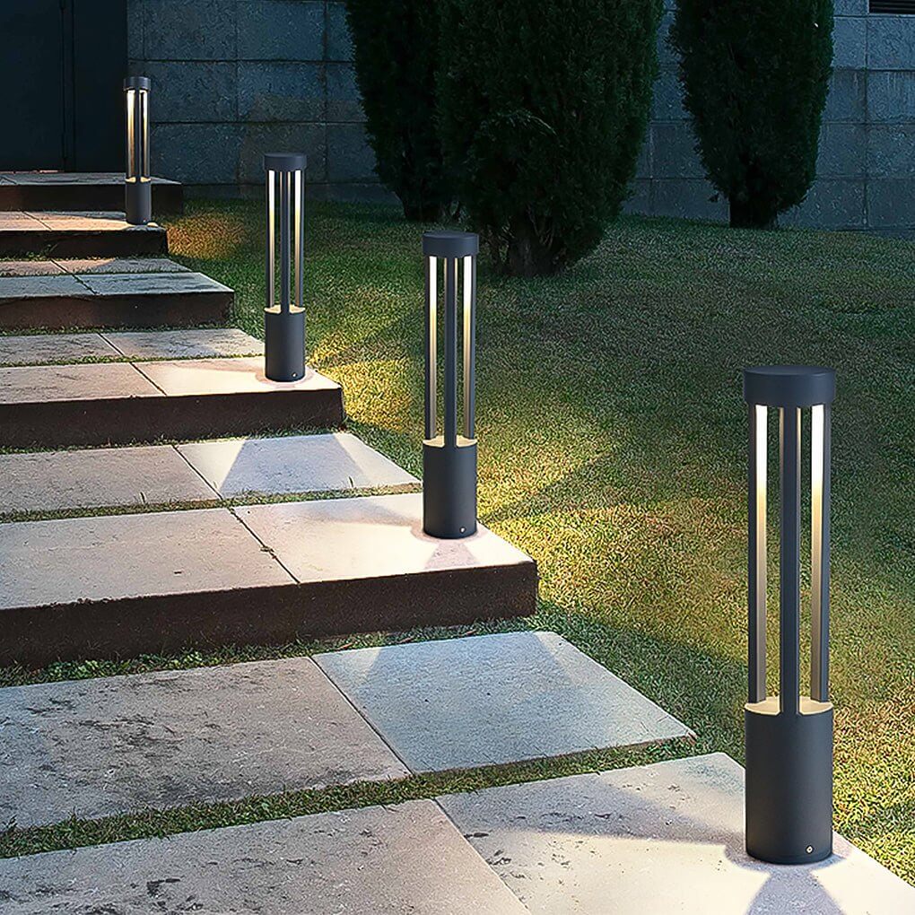 30W LED Bollard Light Modern Open Fixture Landscape Outdoor