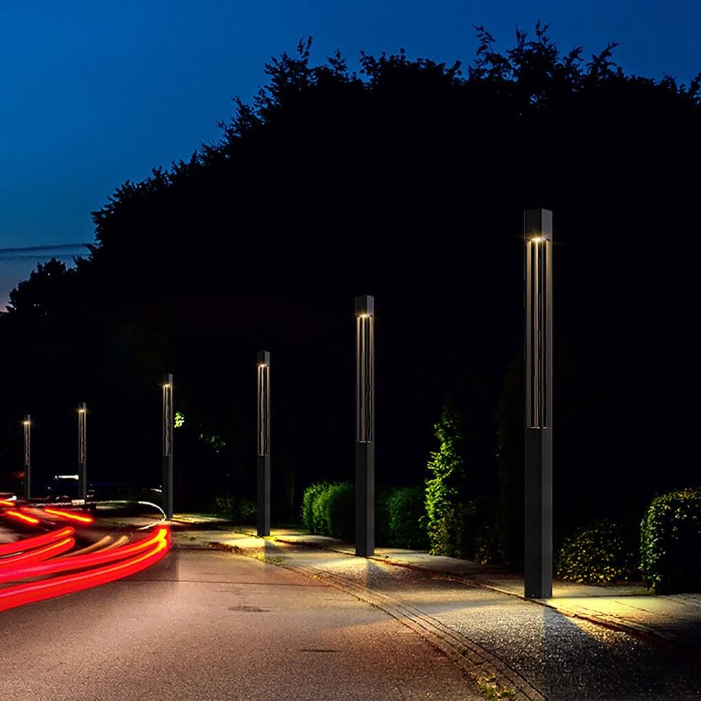 30W LED Bollard Light Modern Open Fixture Landscape Outdoor