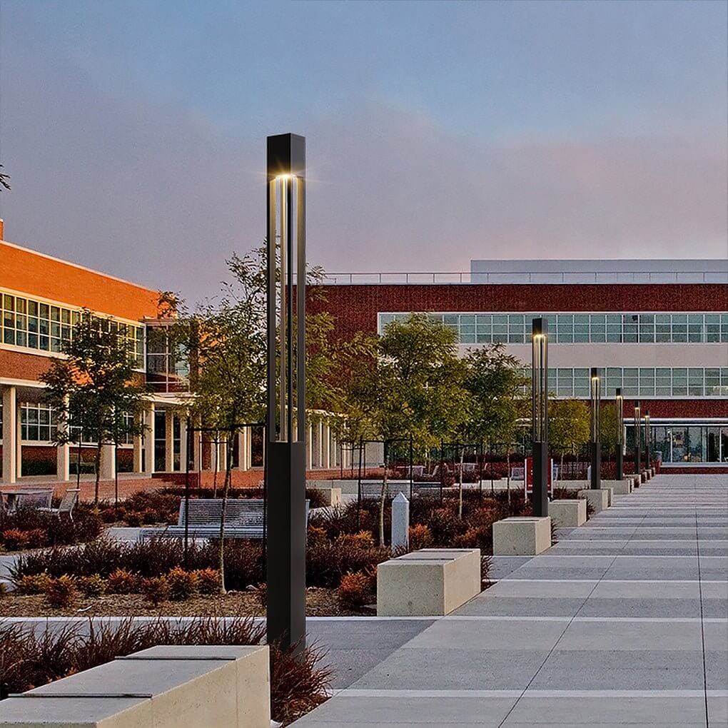 30W LED Bollard Light Modern Open Fixture Landscape Outdoor