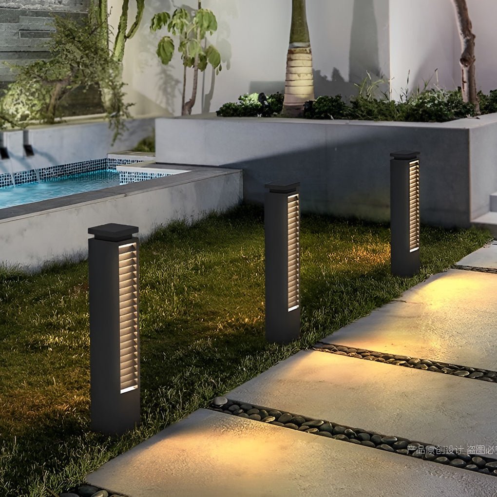 Modern Stainless Steel LED Pathway Bollard Light Waterproof