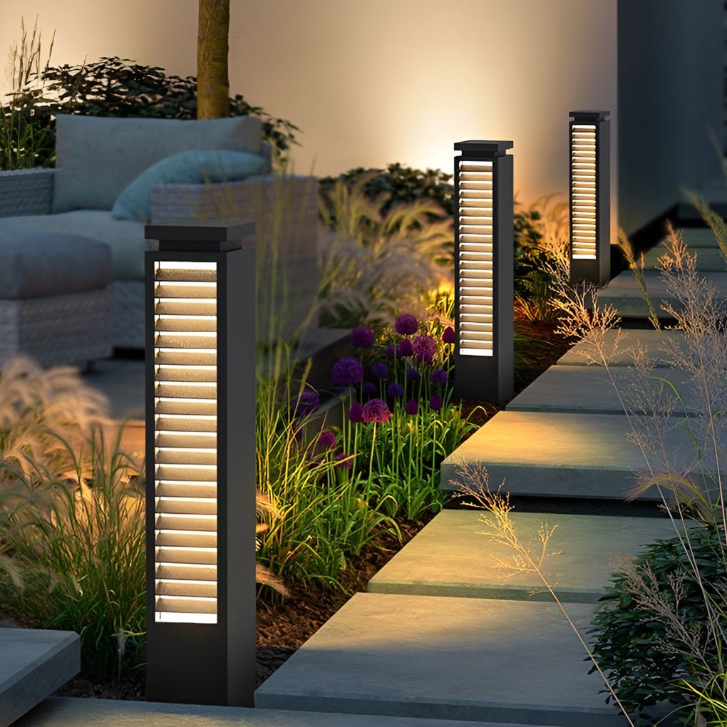 Modern Stainless Steel LED Pathway Bollard Light Waterproof