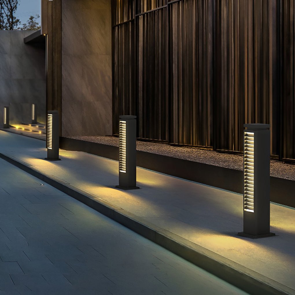 Modern Stainless Steel LED Pathway Bollard Light Waterproof