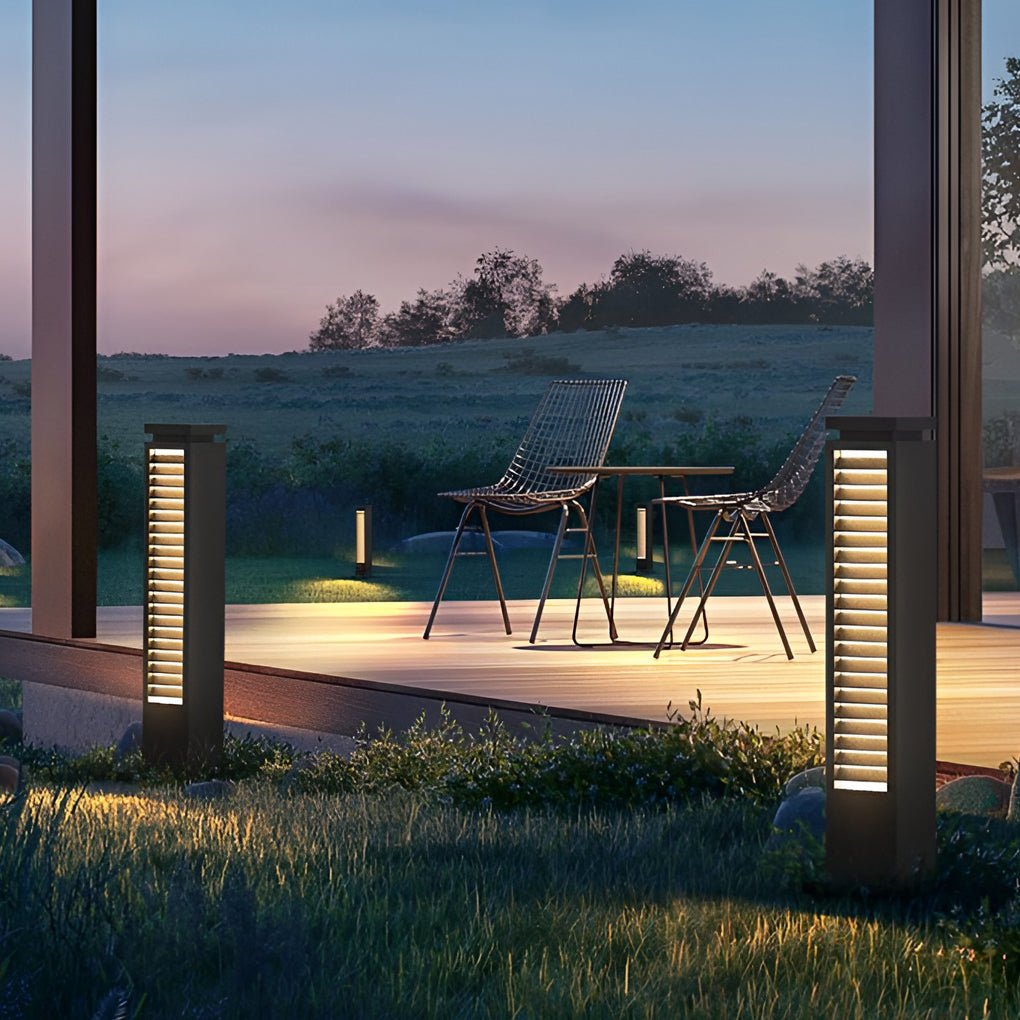 Modern Stainless Steel LED Pathway Bollard Light Waterproof