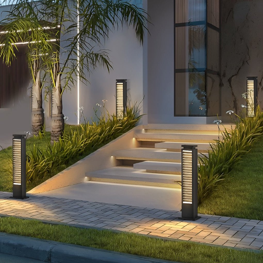 Modern Stainless Steel LED Pathway Bollard Light Waterproof