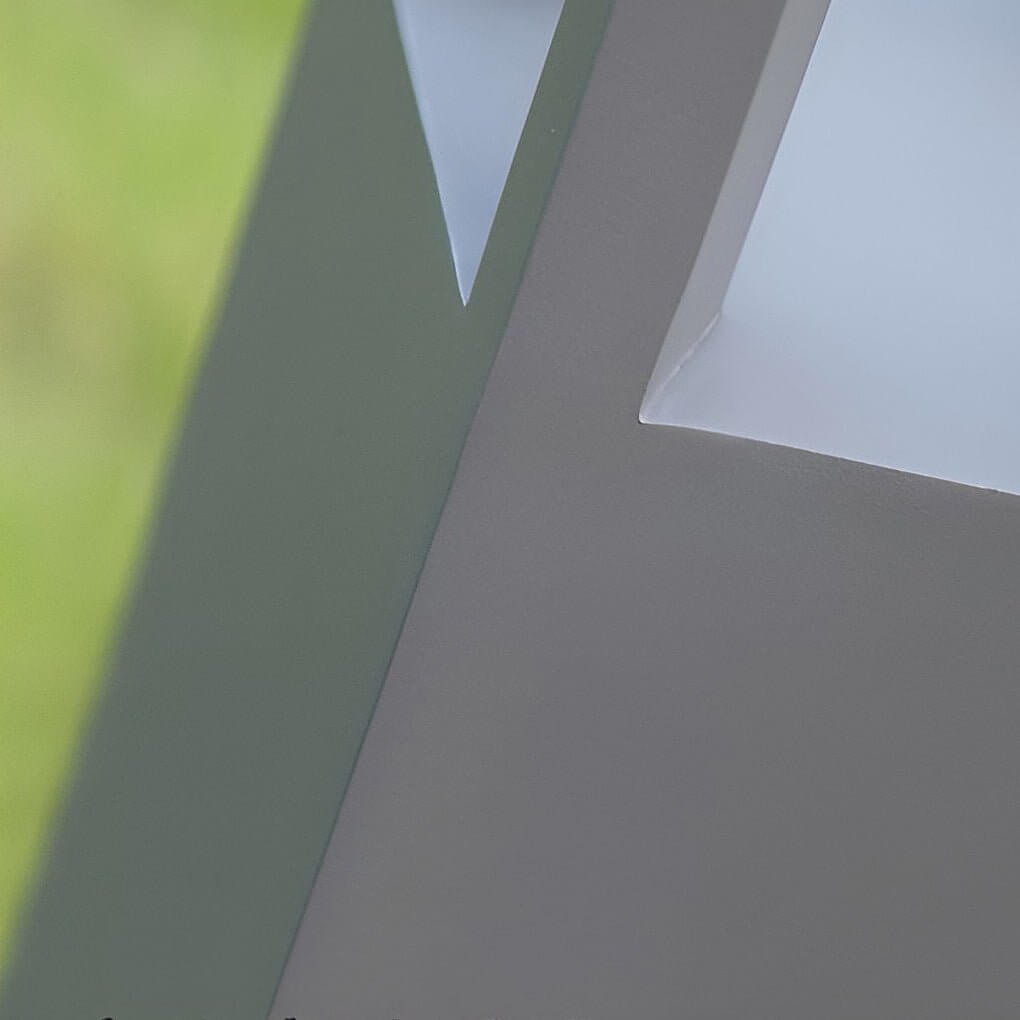 Black Aluminum LED Bollard Light 4-Beam Outdoor Garden Path