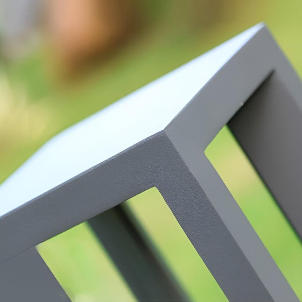 Black Aluminum LED Bollard Light 4-Beam Outdoor Garden Path