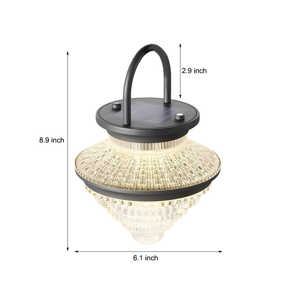 Modern Portable Solar LED Outdoor Lantern with USB Charging