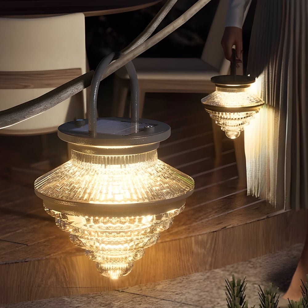 Modern Portable Solar LED Outdoor Lantern with USB Charging
