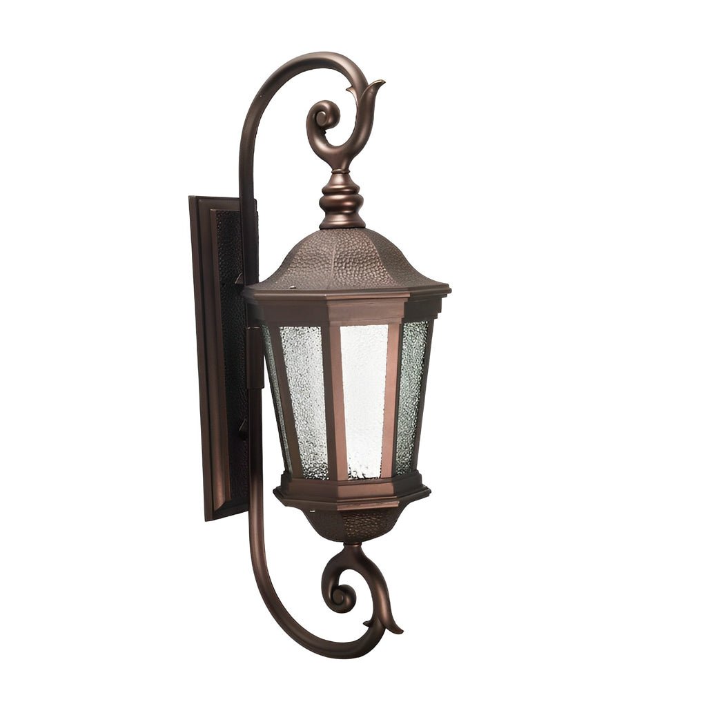 Retro Waterproof Outdoor Wall Light with Glass Shade