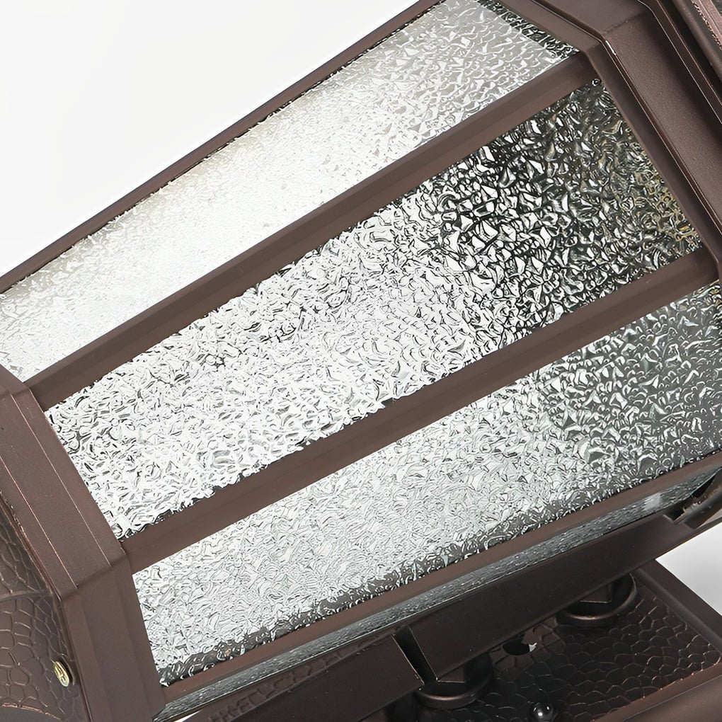Retro Waterproof Outdoor Wall Light with Glass Shade