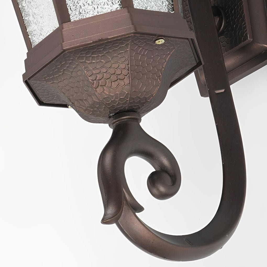 Retro Waterproof Outdoor Wall Light with Glass Shade