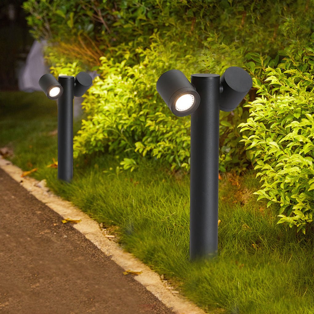 Dual-Head Rotatable Outdoor Lawn Light - Modern Landscape Lighting
