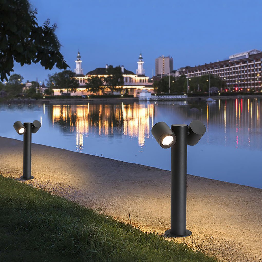 Dual-Head Rotatable Outdoor Lawn Light - Modern Landscape Lighting