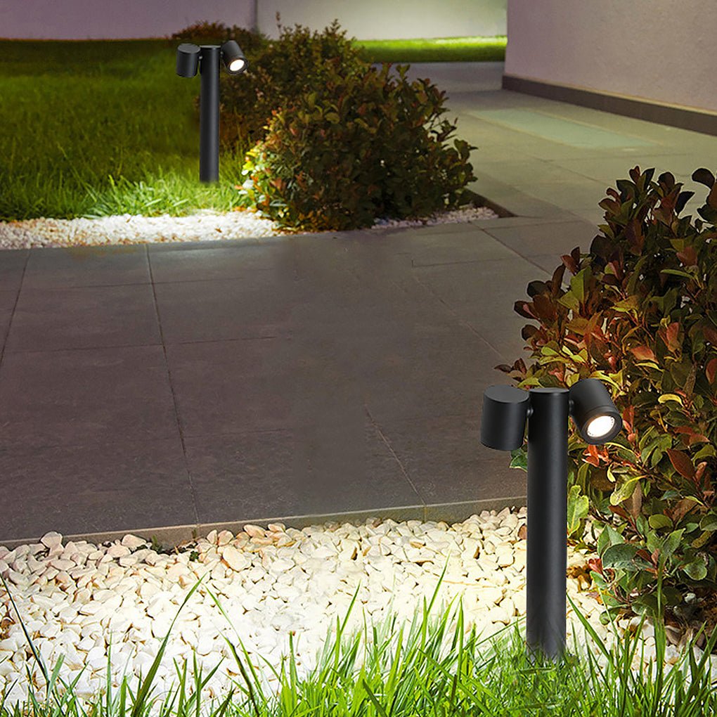 Dual-Head Rotatable Outdoor Lawn Light - Modern Landscape Lighting