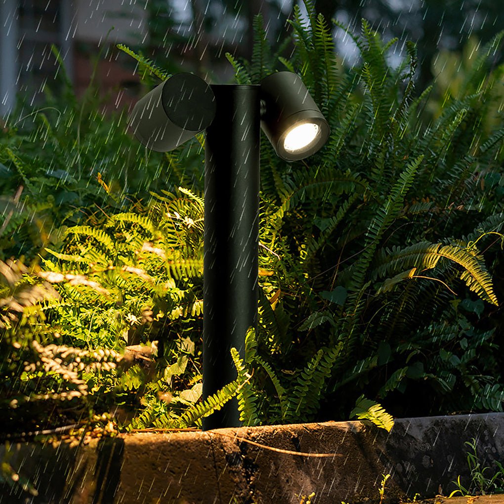 Dual-Head Rotatable Outdoor Lawn Light - Modern Landscape Lighting