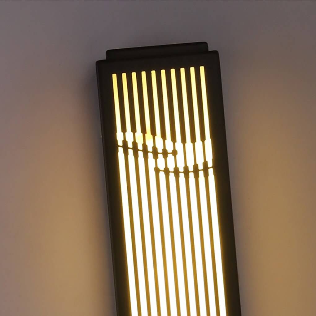 Hollowed Stainless Steel Outdoor Wall Lamp with Marble Shade