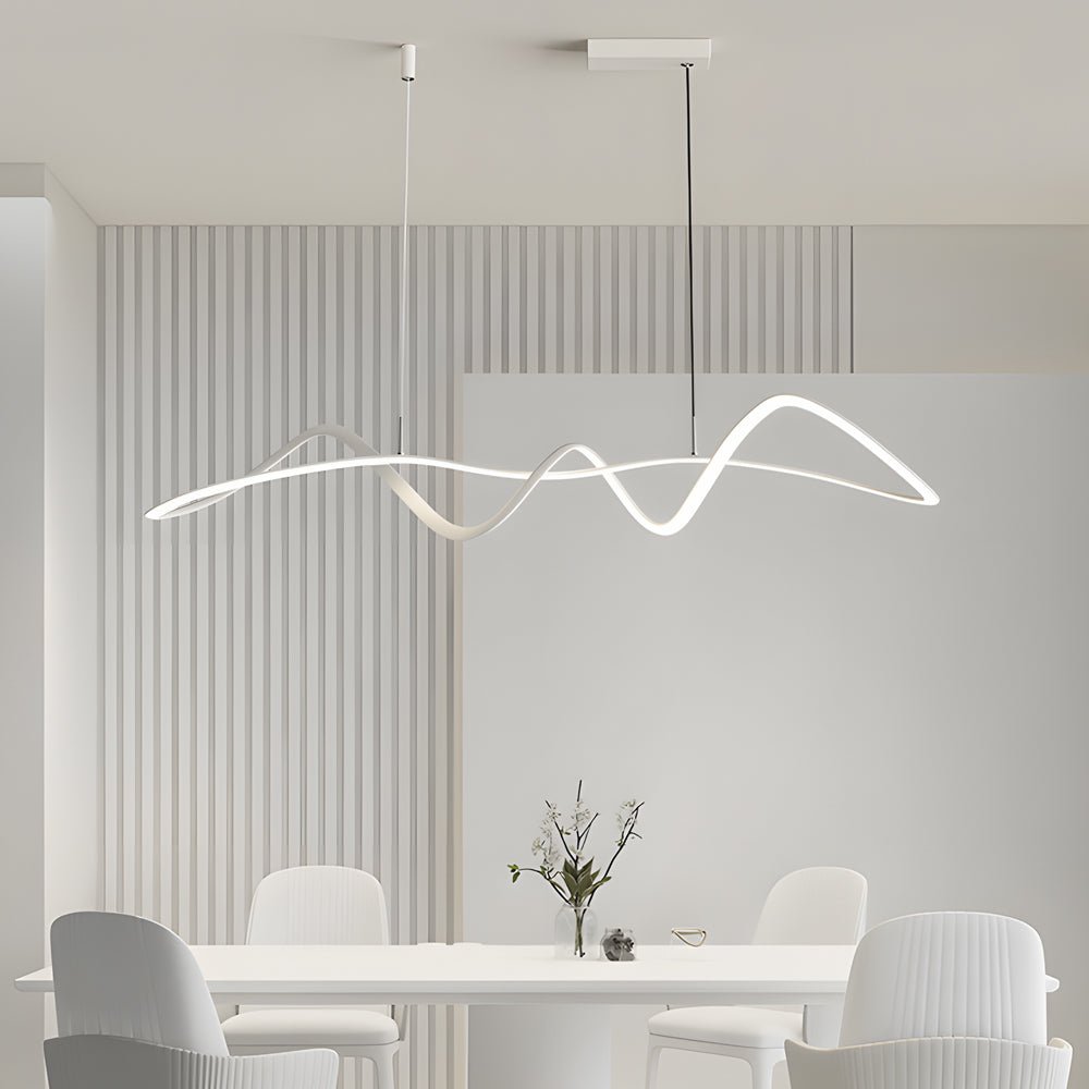 Wave Lines Dimmable LED Chandelier with Remote Control