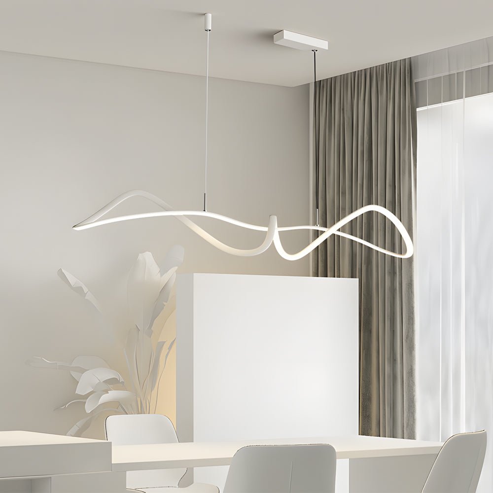 Wave Lines Dimmable LED Chandelier with Remote Control