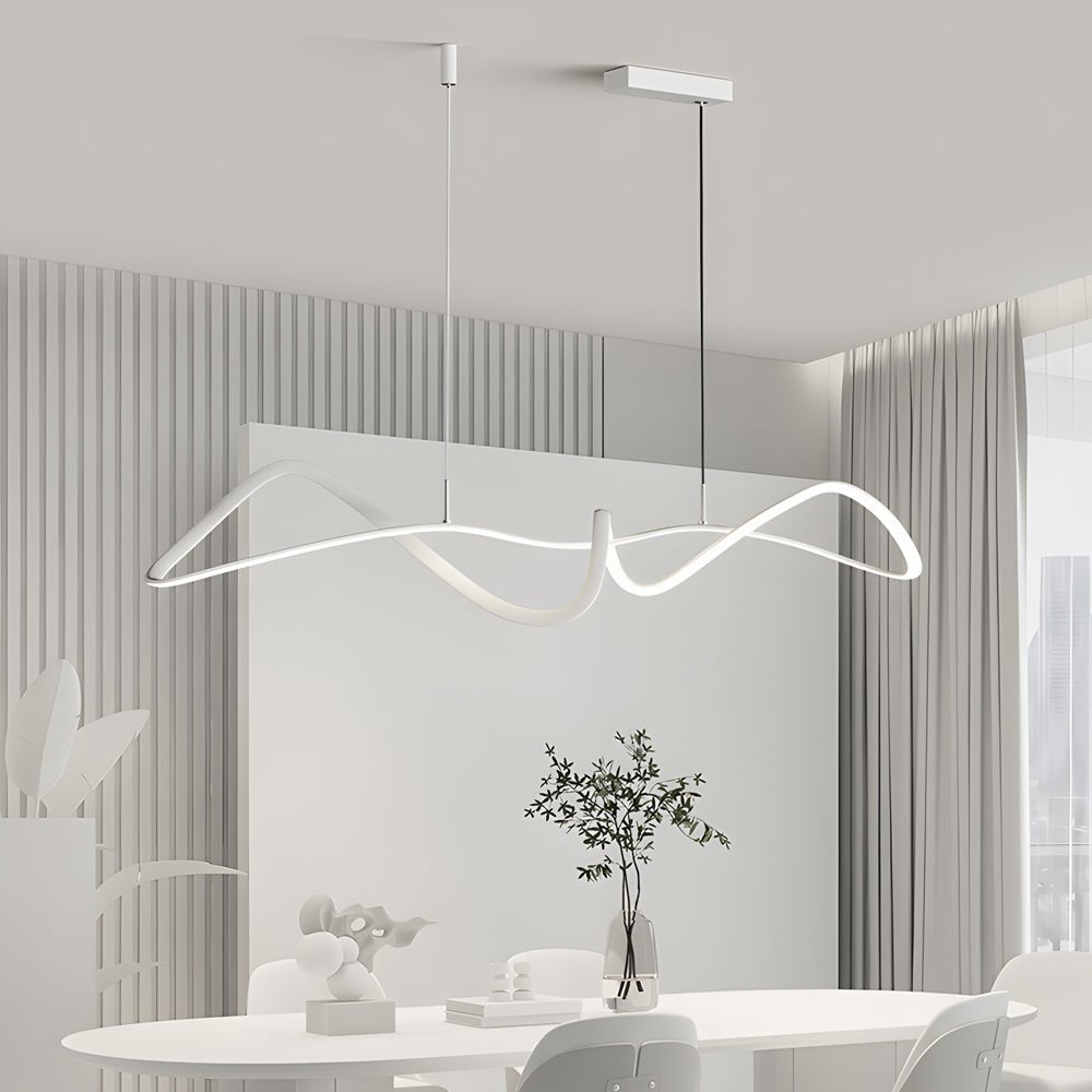 Wave Lines Dimmable LED Chandelier with Remote Control