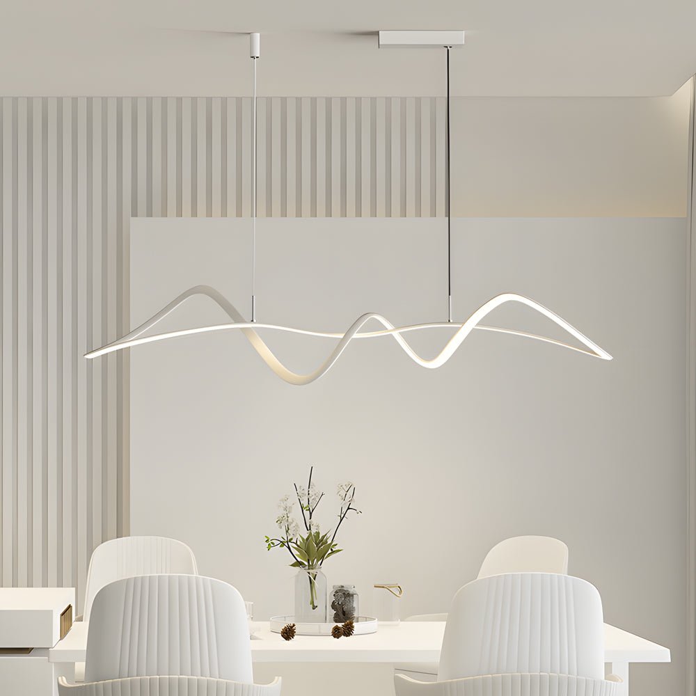 Wave Lines Dimmable LED Chandelier with Remote Control