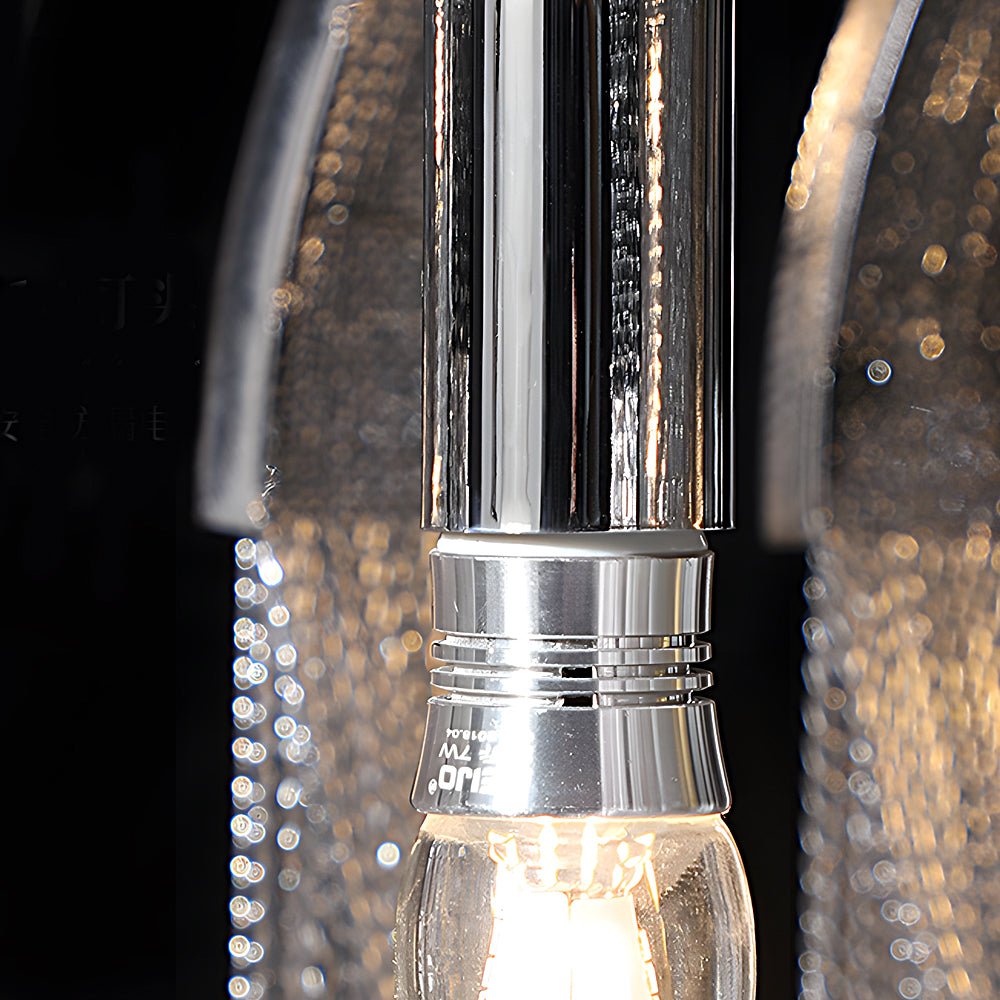 Waves Aluminum Tassel Chain Chandelier with 3-Step Dimming