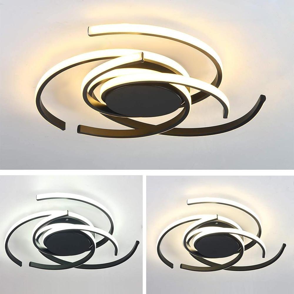 30" Abstract Swirl LED Flush Mount Ceiling Light - Modern Design