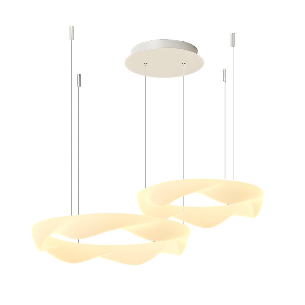 Wavy Circle Ring Modern LED Chandelier with Three-Step Dimming