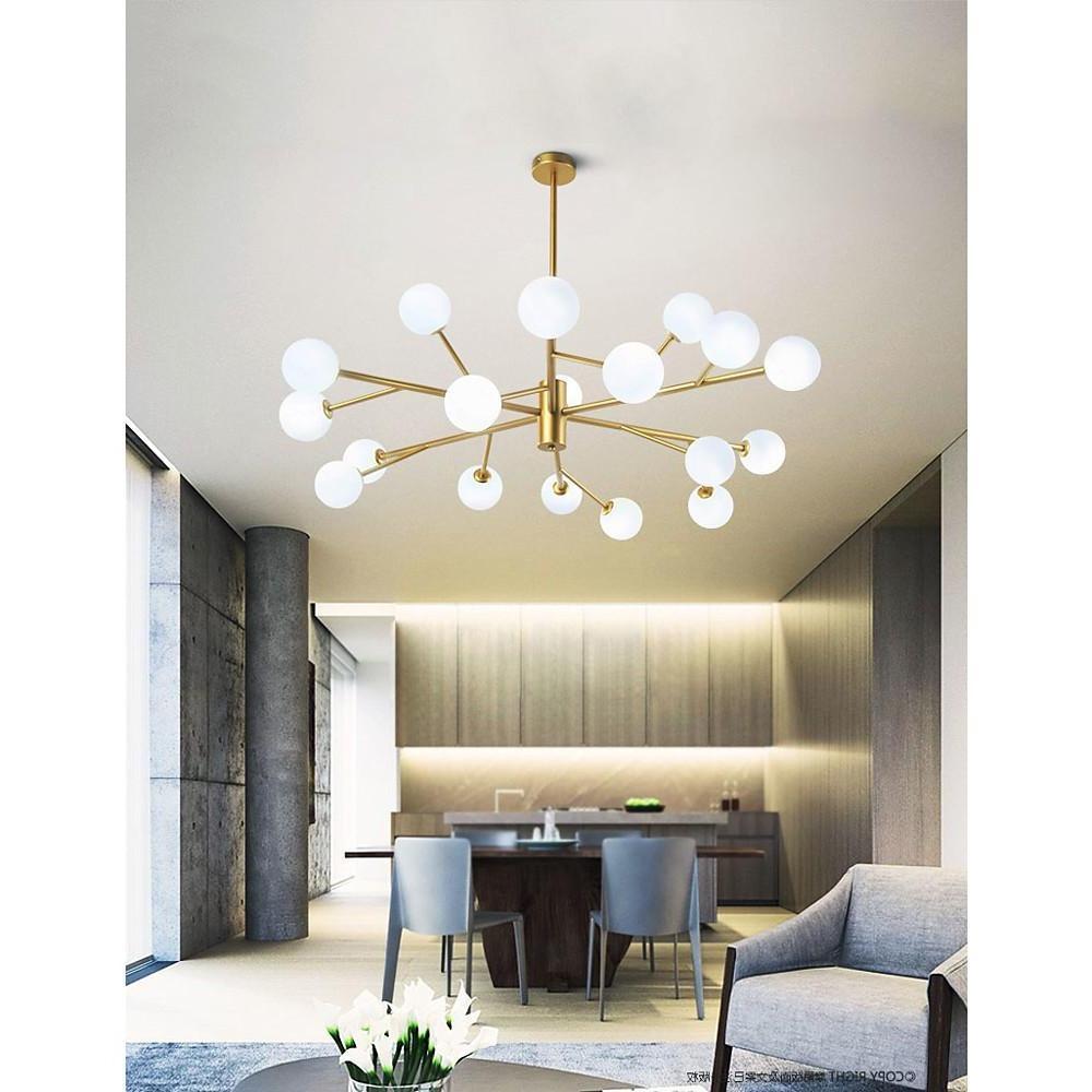 Sputnik Glass Bubble LED Ceiling Light – Modern Nordic Chandelier