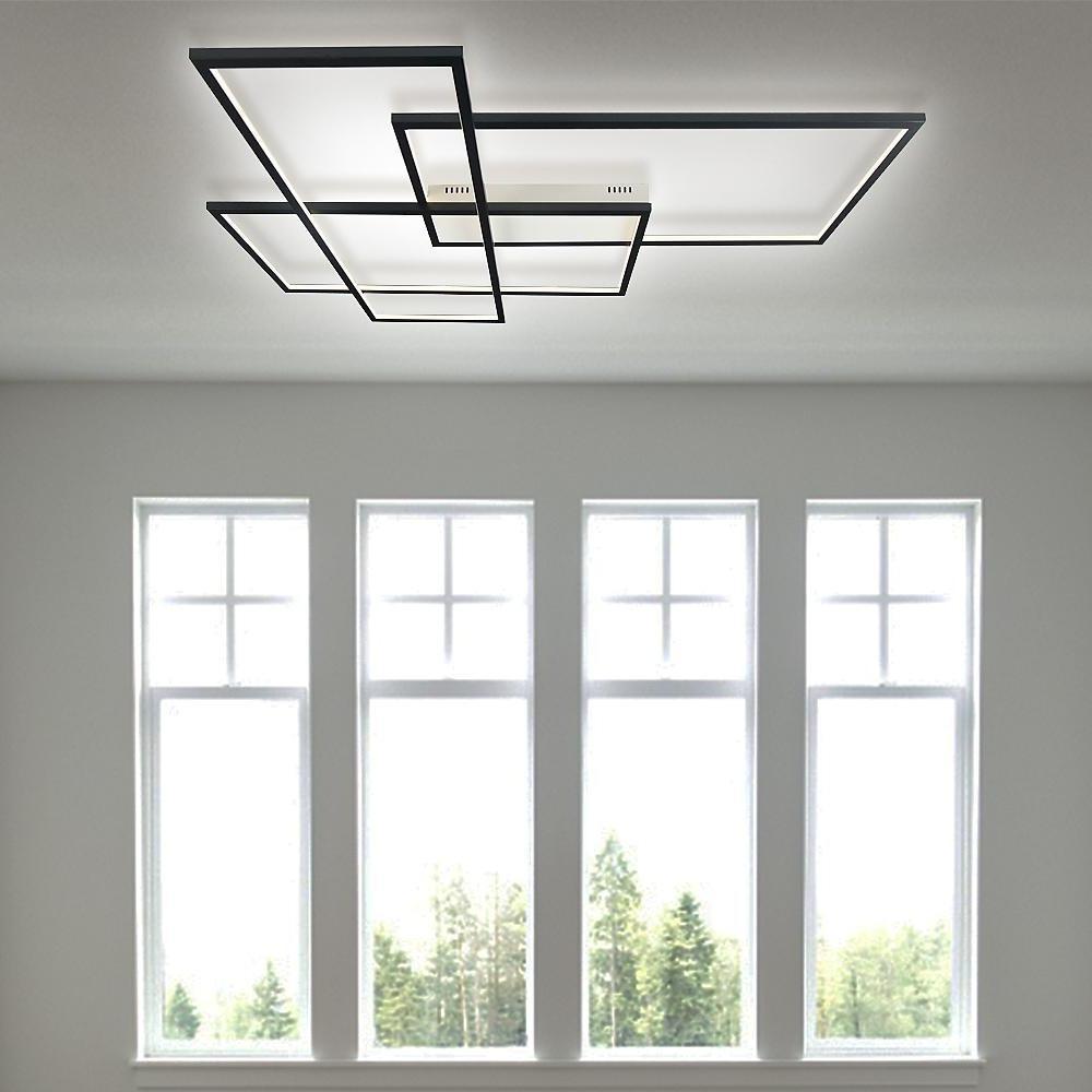 Rectangular Hybrid Modern Flush Mount Ceiling Light with LED