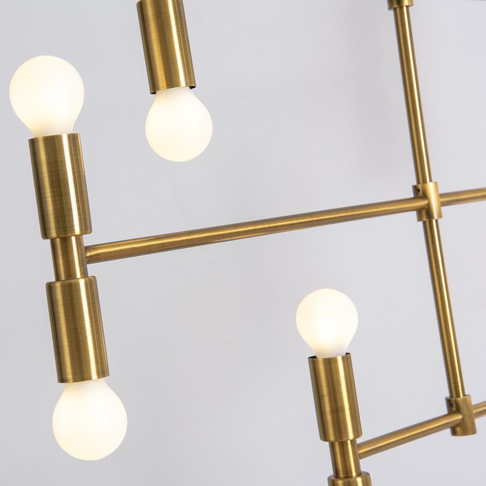 12-Light Adjustable Modern Pendant Light with Electroplated Metal
