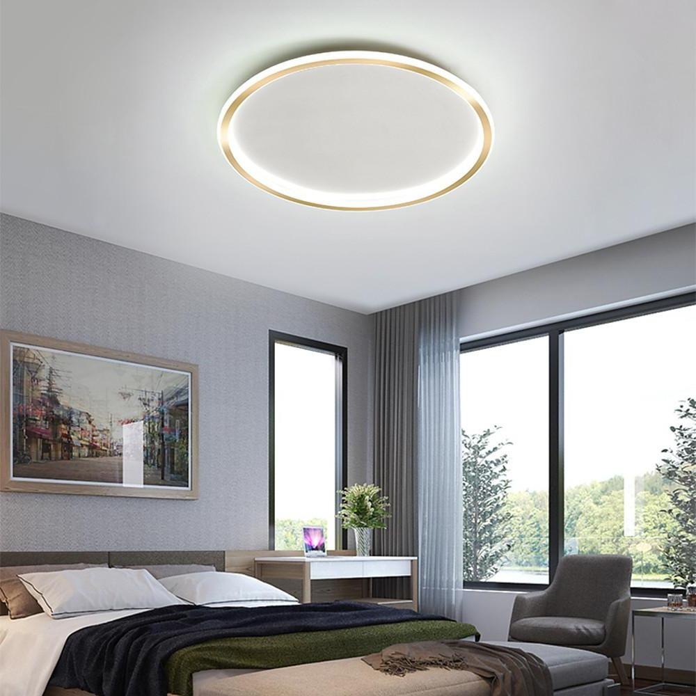 Modern Circular LED Flush Mount Ceiling Light - Metal 20" 50W