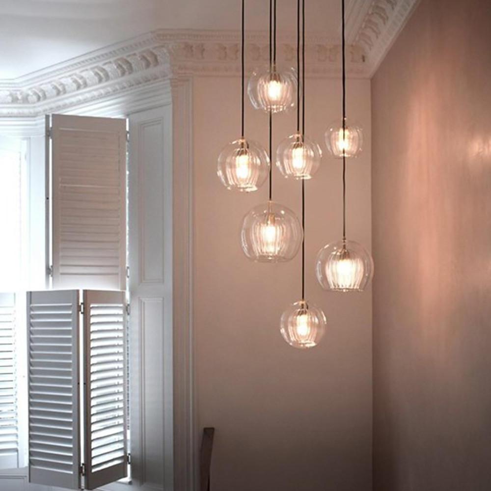 Glass Globe Pendant Light with Copper Finish – Modern Industrial