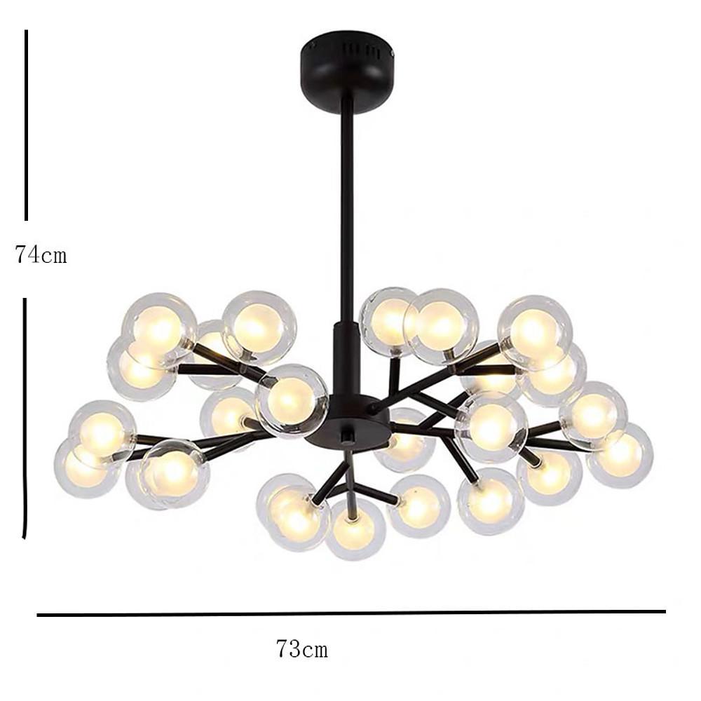 25-Light Glass Bubble Sputnik Chandelier Modern Ceiling Light