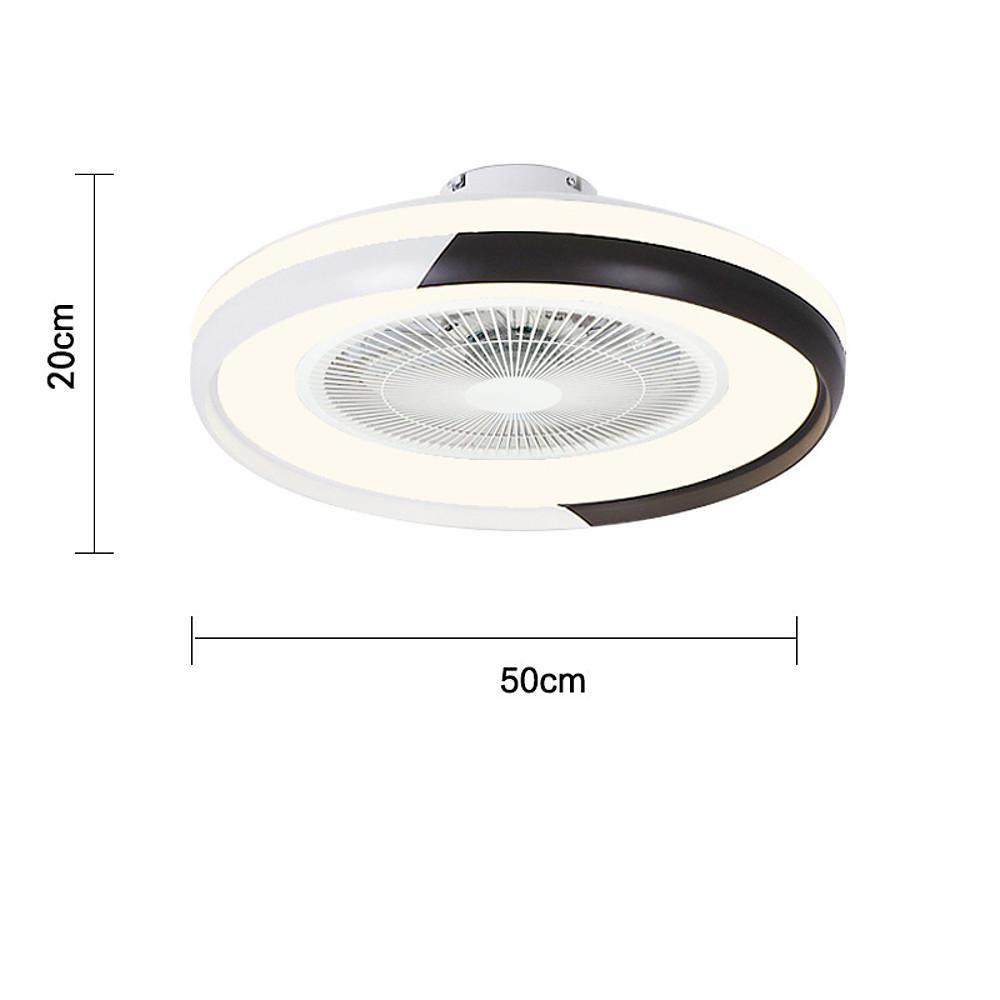 Dimmable Bladeless Ceiling Fan with LED Light and Remote Control